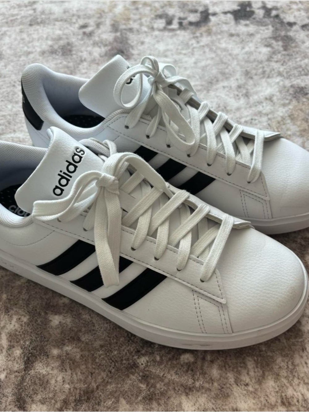 adidas White and Black Low-Top Sneakers